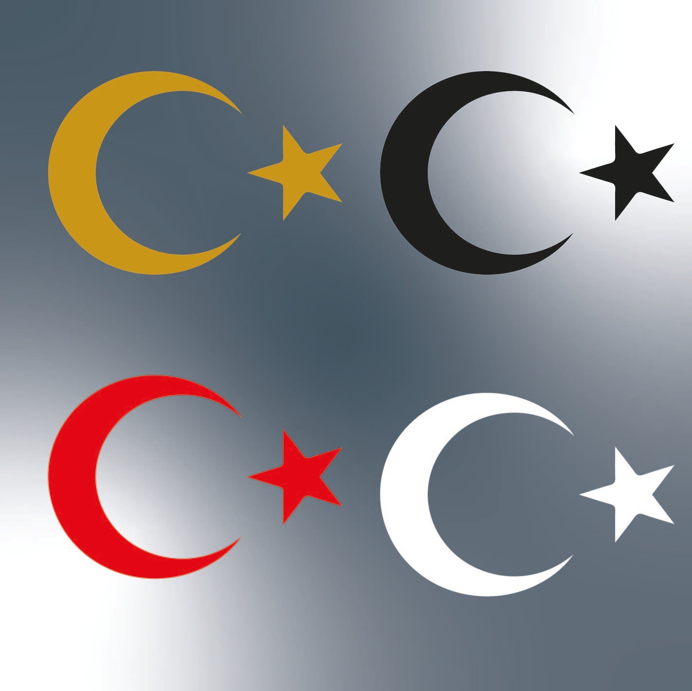 Aufkleber Türkische Flagge Mond&Stern