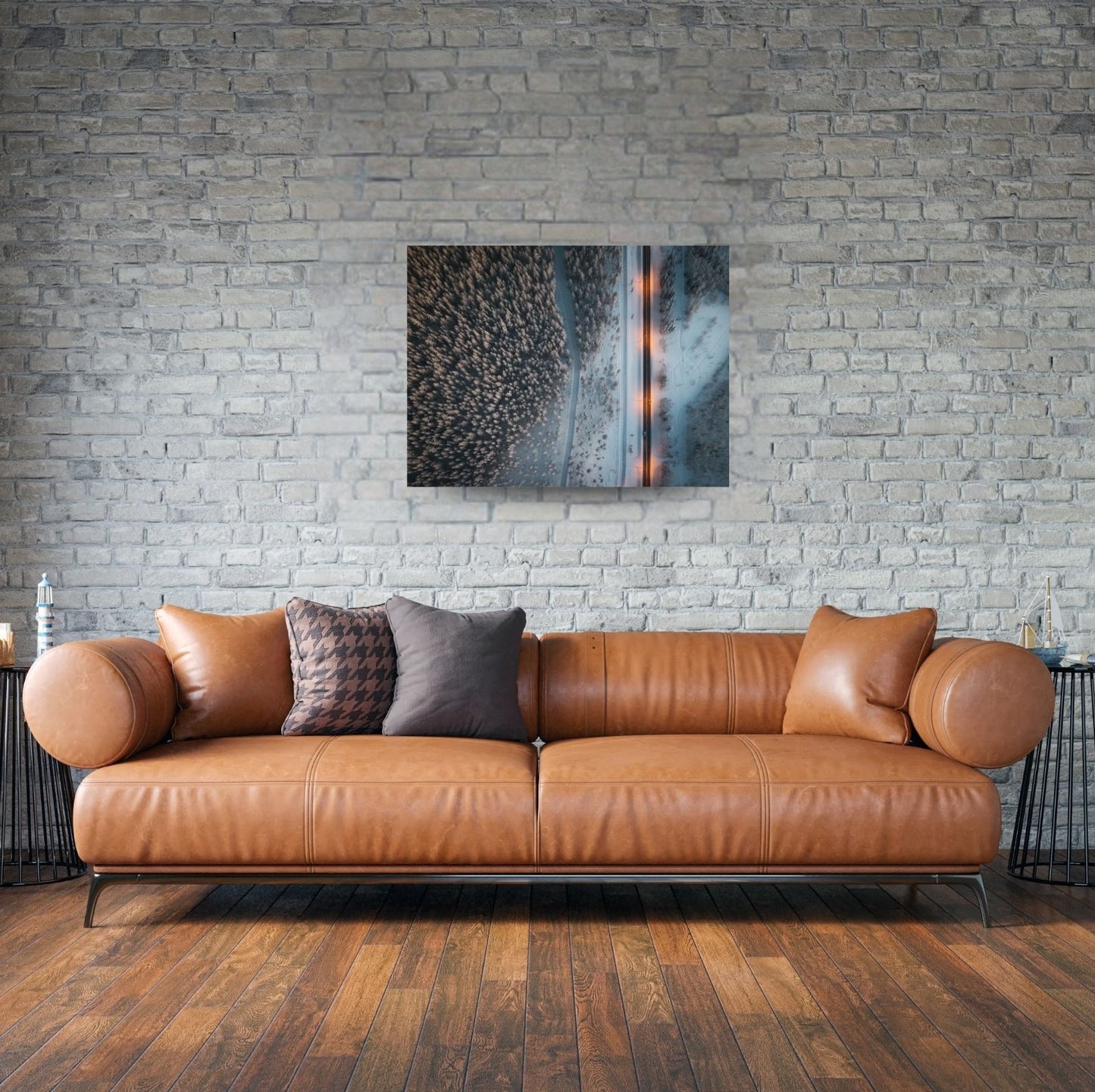 Moderne Winterlandschaft mit Lichtakzenten – urban & natürlich zugleich