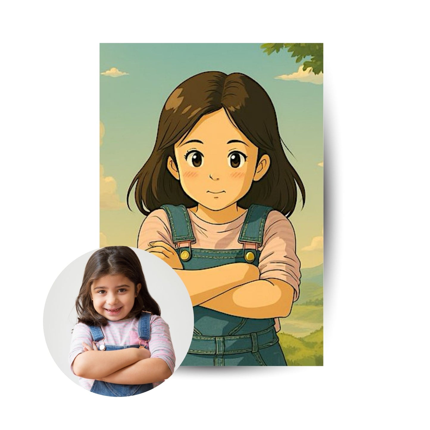 Cartoon-Porträts auf Metallposter – individuelle Geschenkidee aus Foto gestaltet