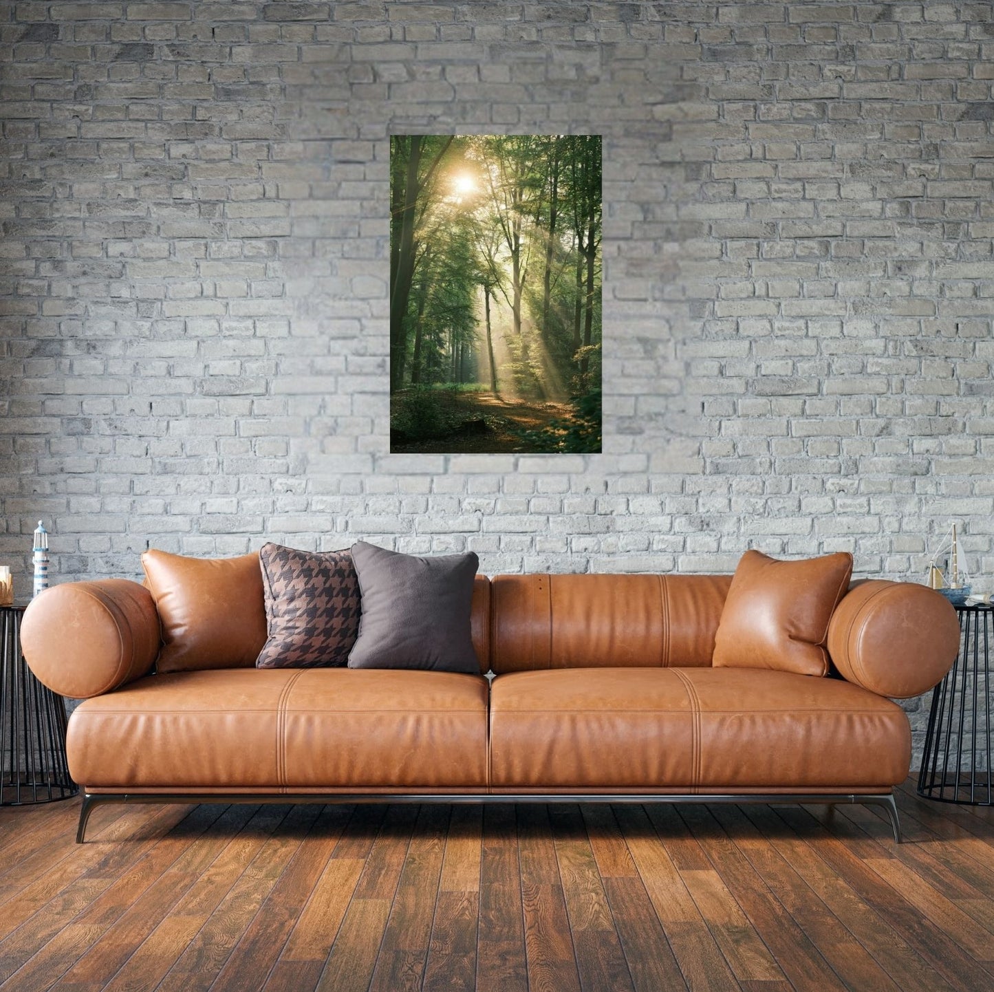 Ruhige Waldatmosphäre mit Sonnenlicht – Naturposter für dein Zuhause