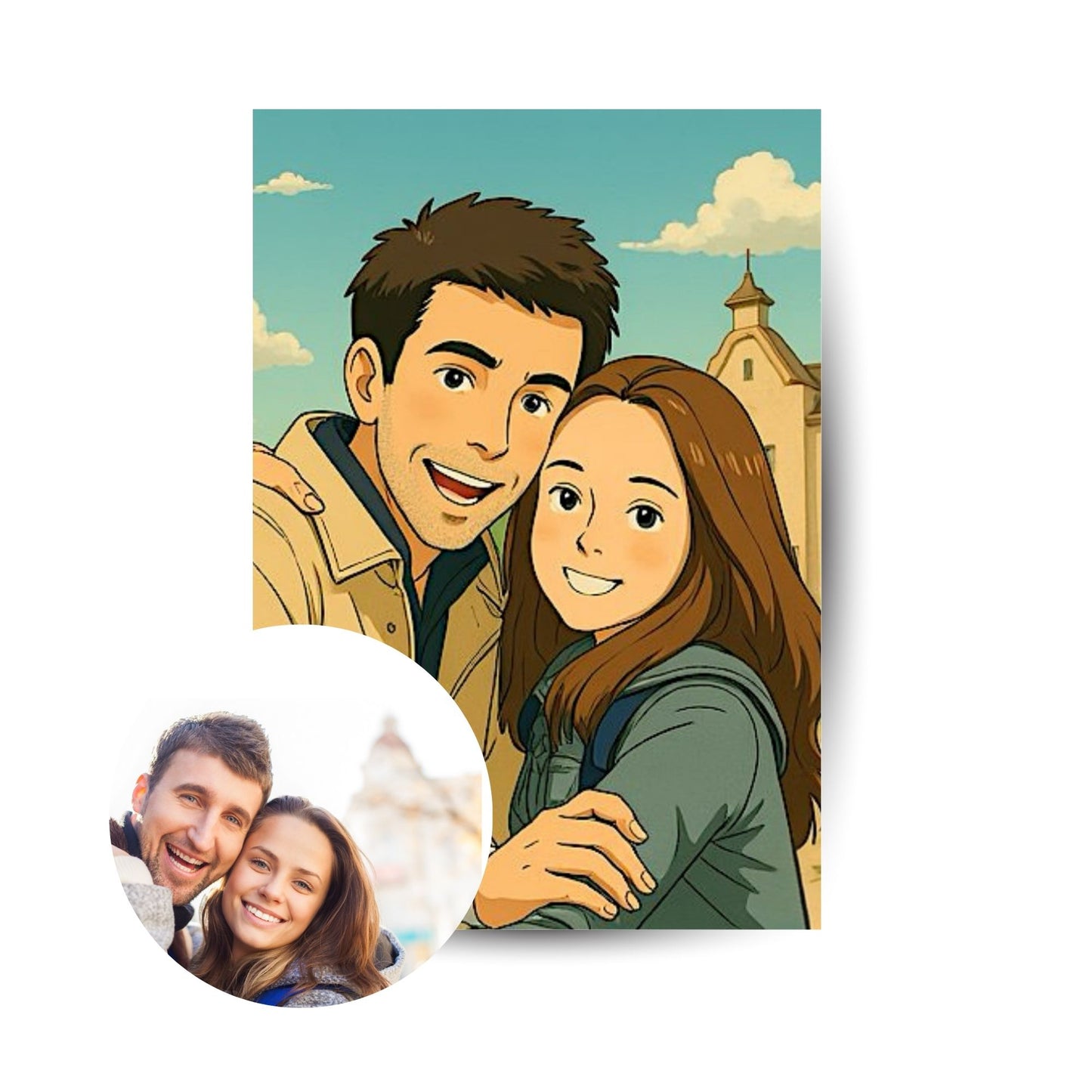 Metallposter - Dein Foto im Cartoon-Stil