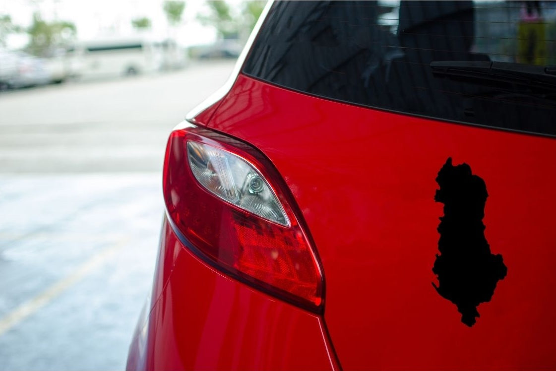 Autoaufkleber Albanien – Silhouette in Wunschfarbe