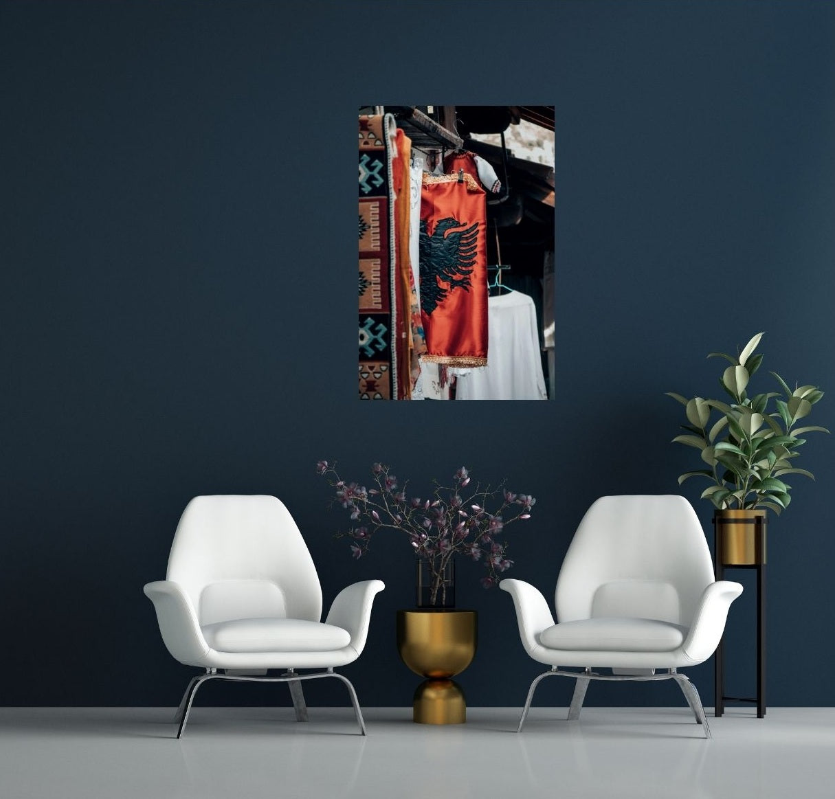 Kunstvolle Wanddeko mit albanischer Tradition – Poster in satten Farben mit kulturellem Bezug.