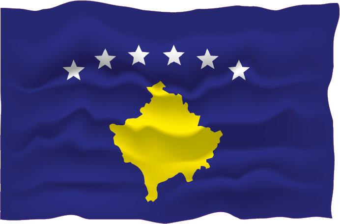 2X Autoflagge Kosovo