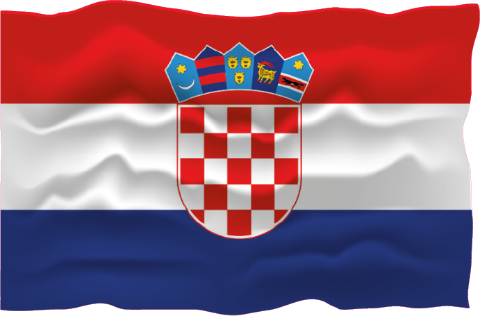 2X Autoflaggen Kroatien