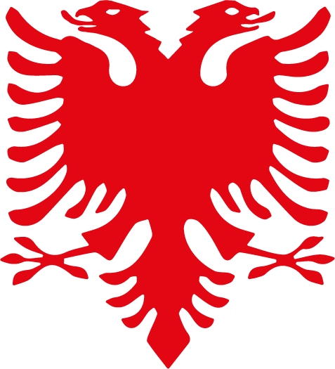 Aufkleber Albanische Flagge