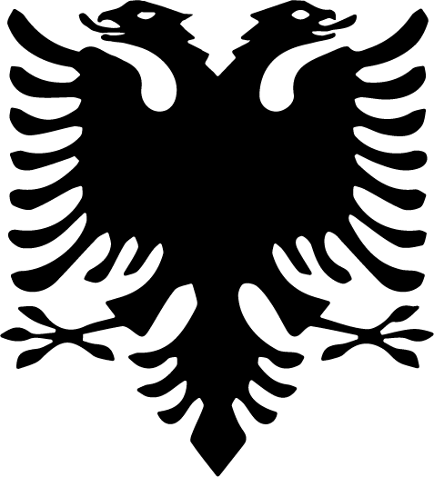 Aufkleber Albanische Flagge