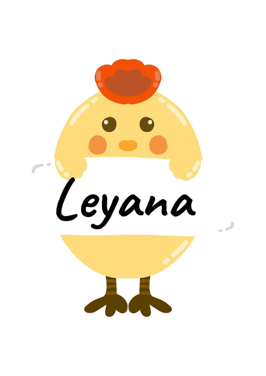 Personalisierter Tür-Aufkleber „Küken“