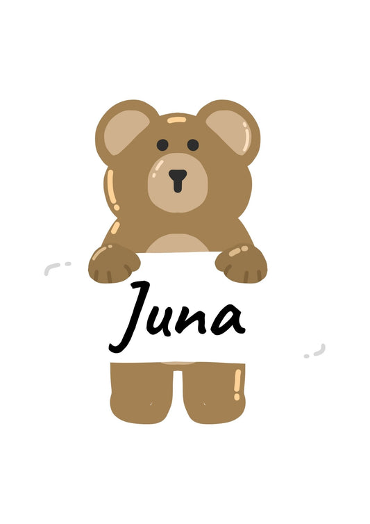 Personalisierter Tür-Aufkleber „Bär“