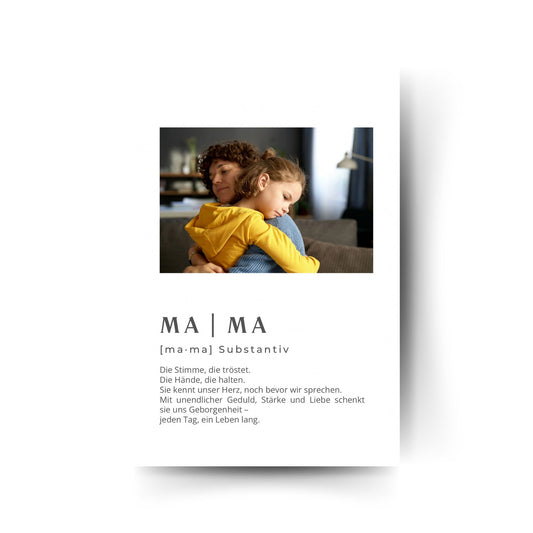 Metallposter – Mama mit deinem Bild