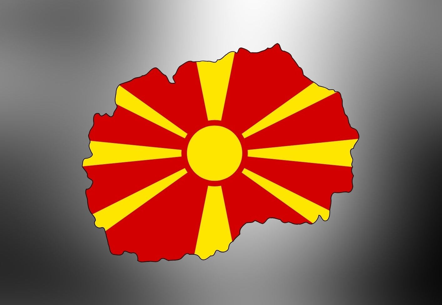 Mazedonien Autoaufkleber – Stolz in Rot und Gelb