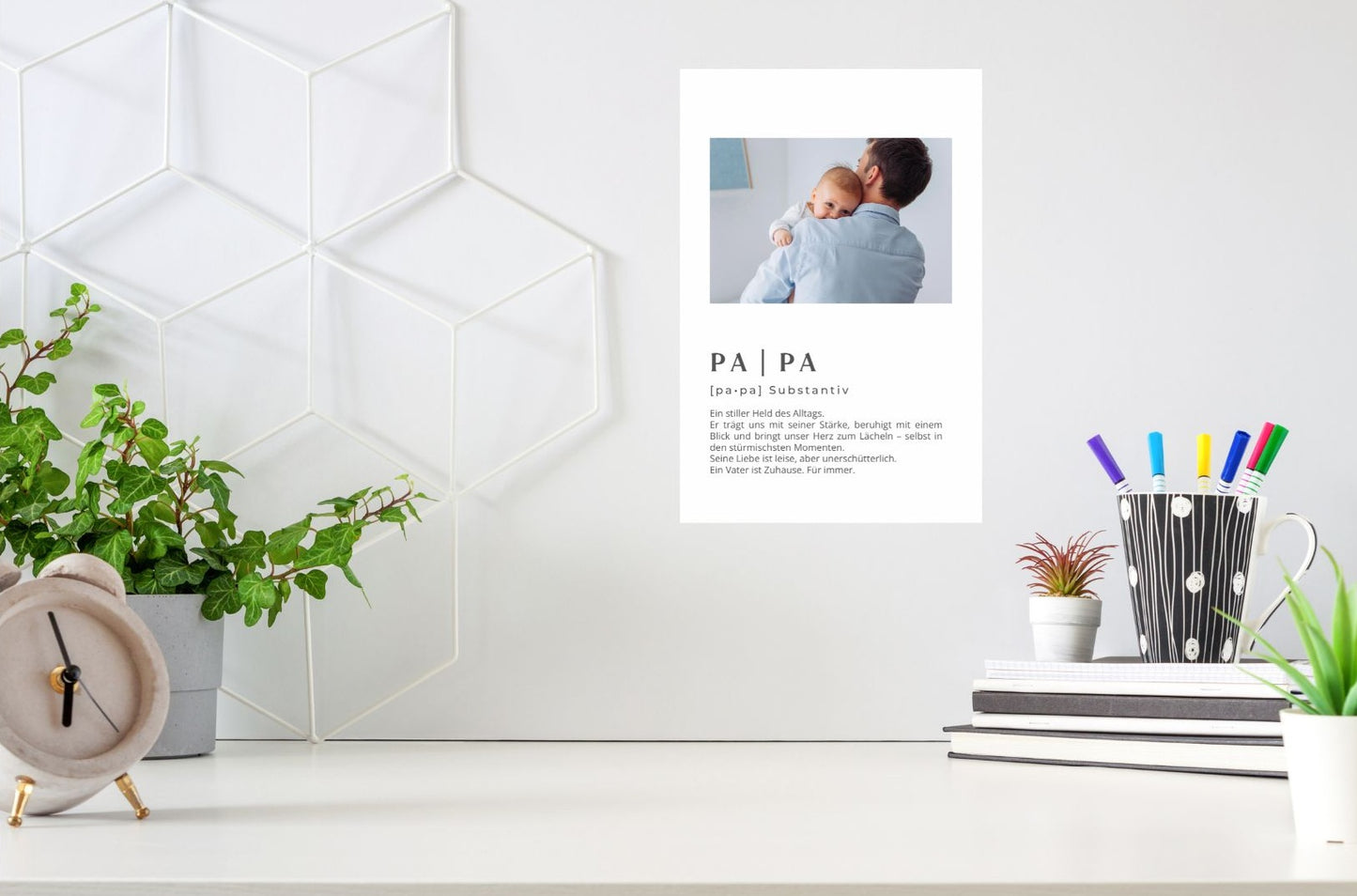 Metallposter – Papa mit deinem Bild