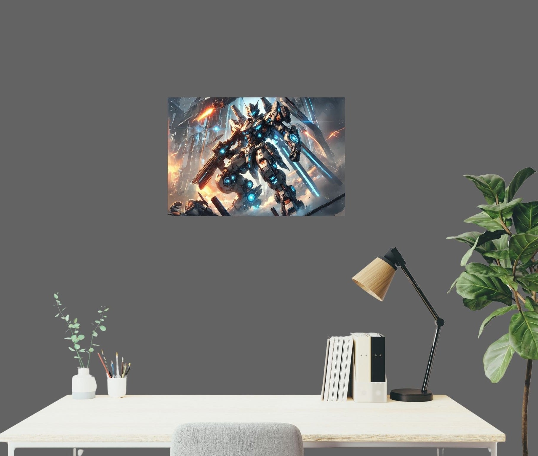 Magnetisches Metallposter mit Tetsu Senshi – starker Look für Gamer-Zimmer & Technik-Liebhaber