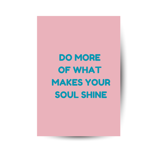 Modernes Typografieposter mit motivierendem Spruch in Türkis auf Rosa – für kreative Räume und gute Vibes
