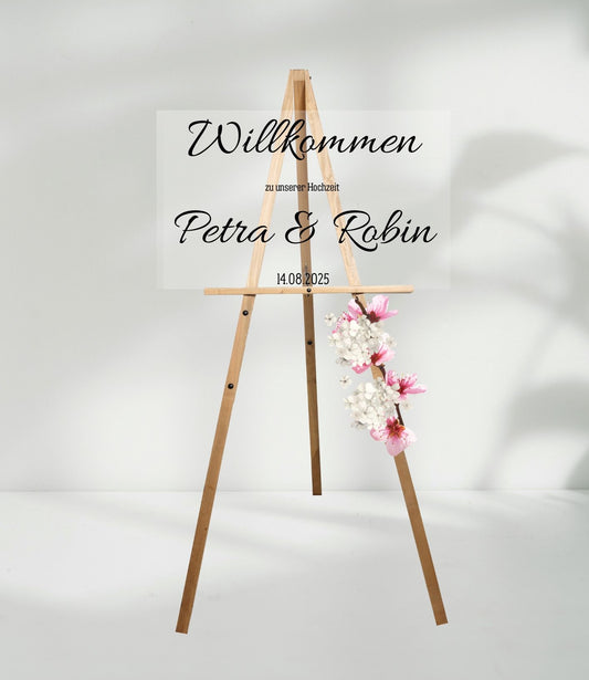 Willkommenschild Acrylglas