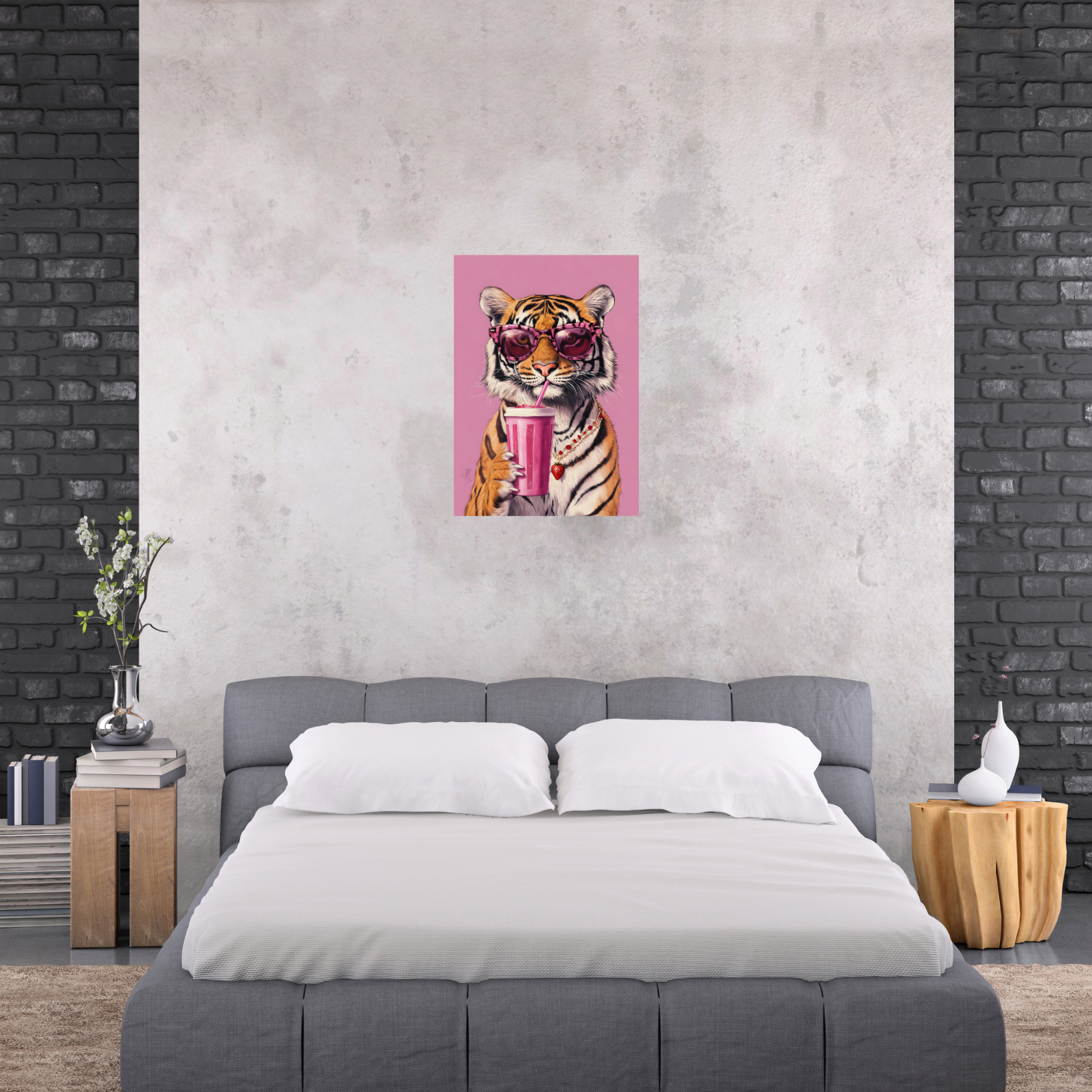 Auffälliges Statement-Poster im Pop-Art-Stil – der Tiger bringt Farbe und Coolness an deine Wand.