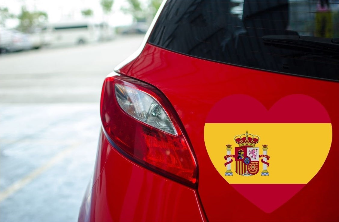 Spanien Herz Sticker – Leidenschaft auf deinem Auto