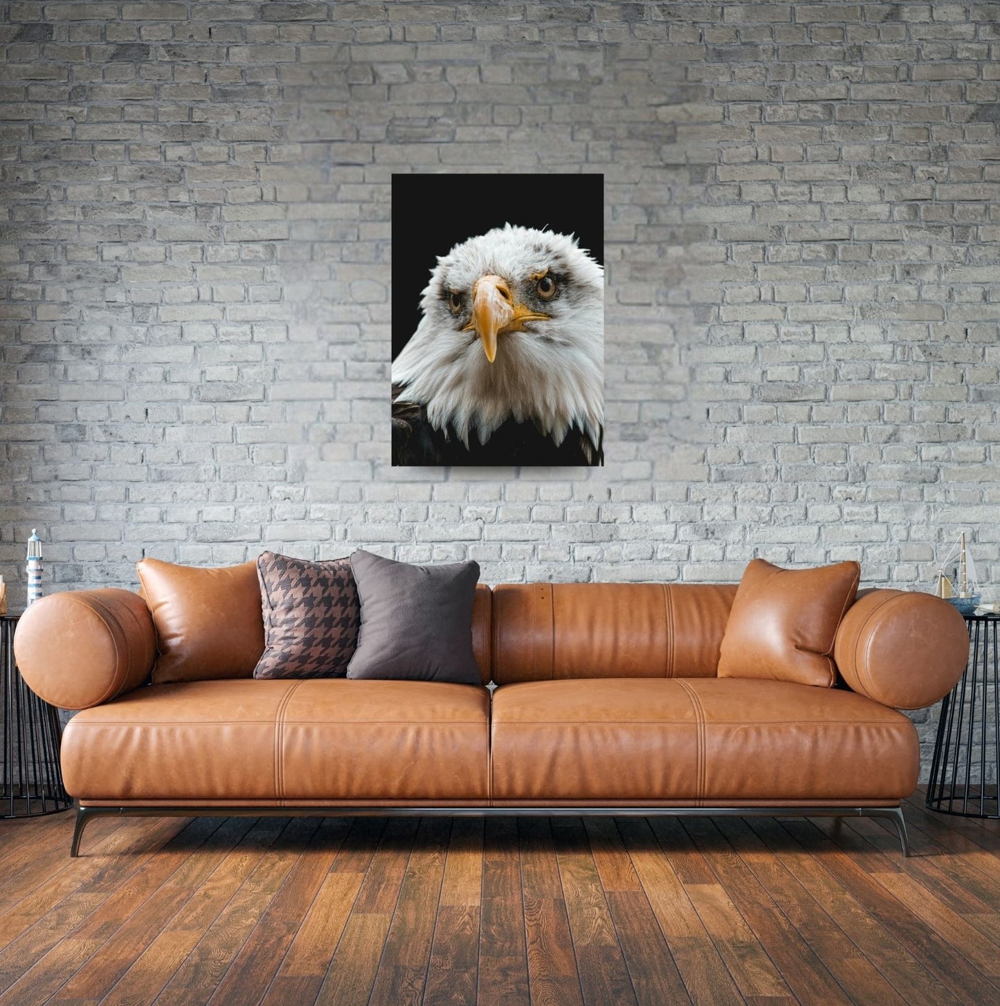 Kraftvolles Tierposter auf Hochglanz-Metall – Stärke & Freiheit für dein Zuhause