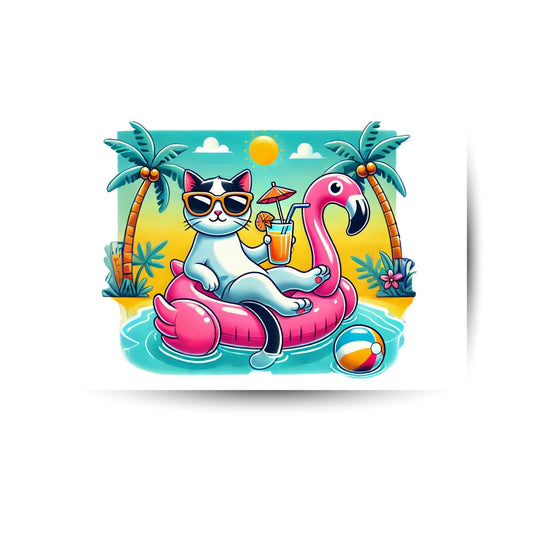 Sommerkatze am Strand