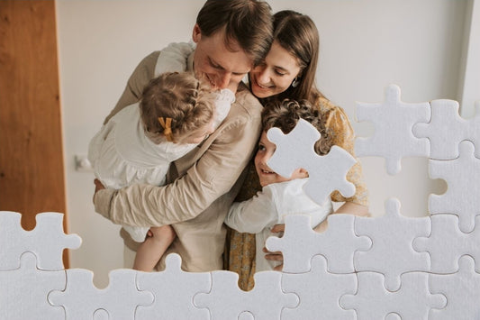 Individuelles Fotopuzzle mit Familienmotiv – personalisiertes Geschenk mit 99 Teilen in brillanten Farben