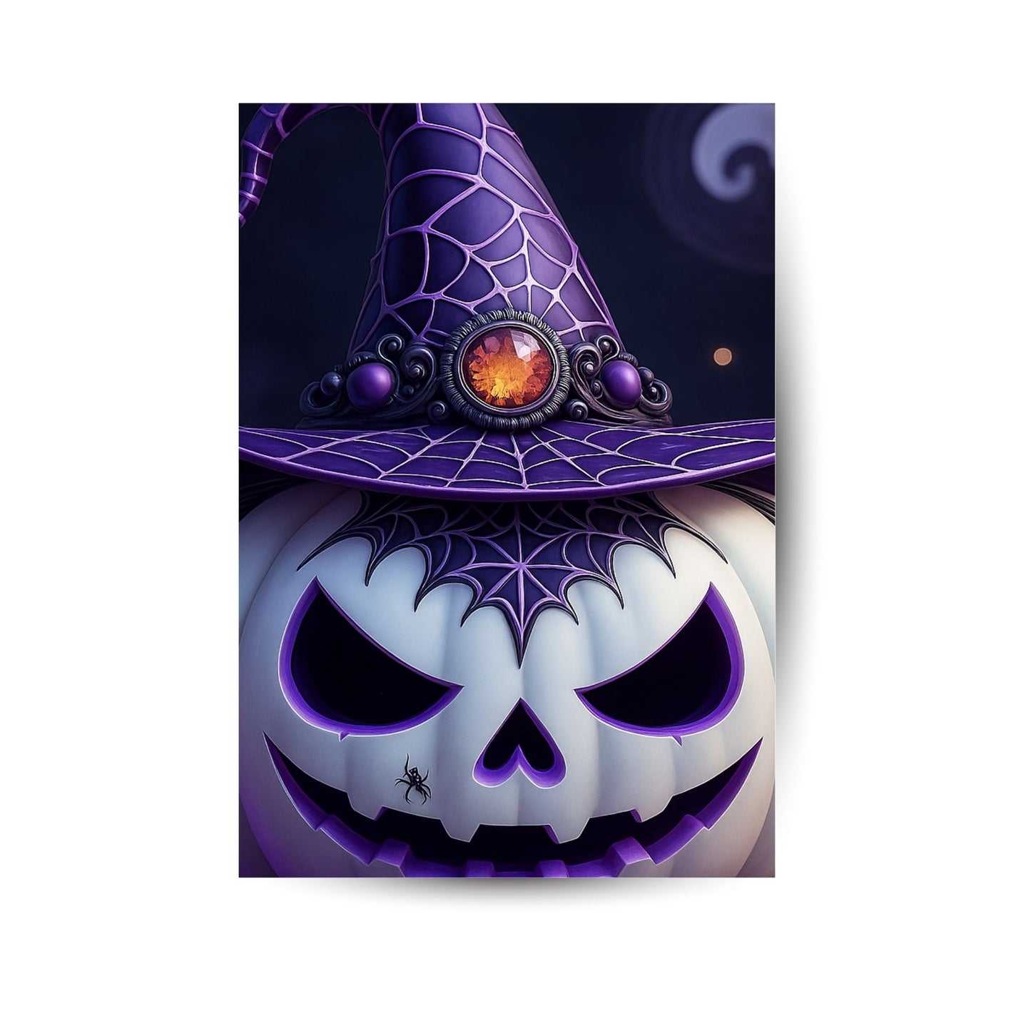 Hexenkürbis – Freches Halloween-Poster in Violett