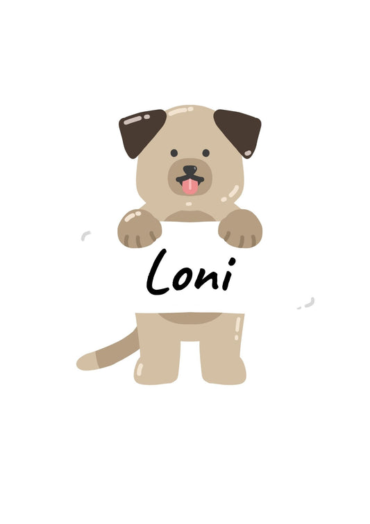 Personalisierter Tür-Aufkleber „Hund“