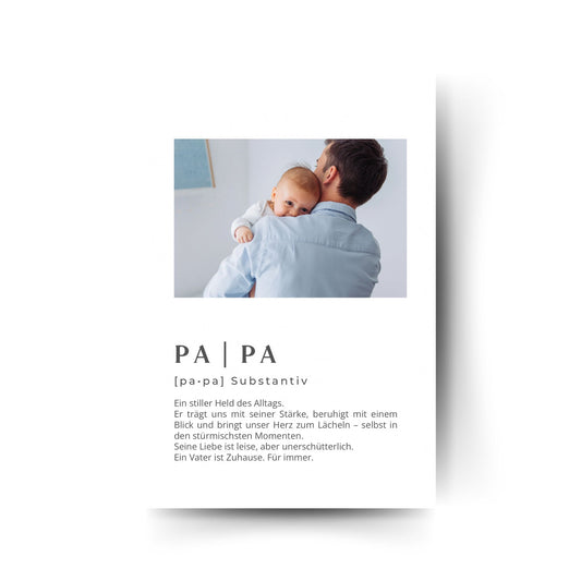 Metallposter – Papa mit deinem Bild