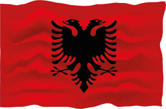 2X Autoflaggen Albanien
