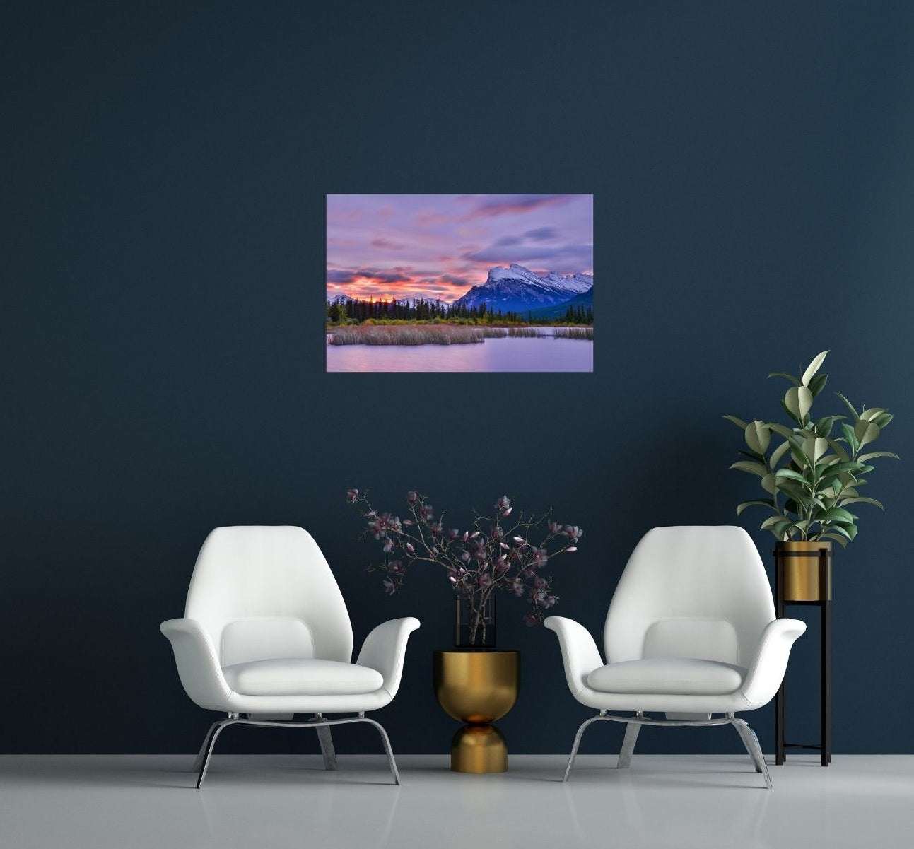 Berglandschaft im Abendrot
