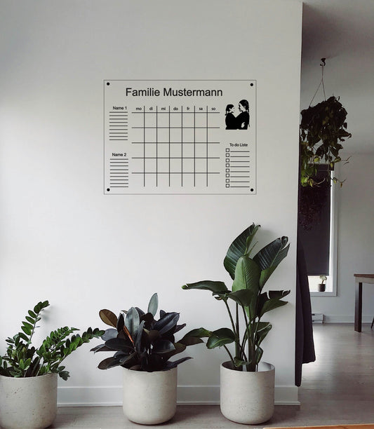 Familienkalender mit Bild 2 Personen