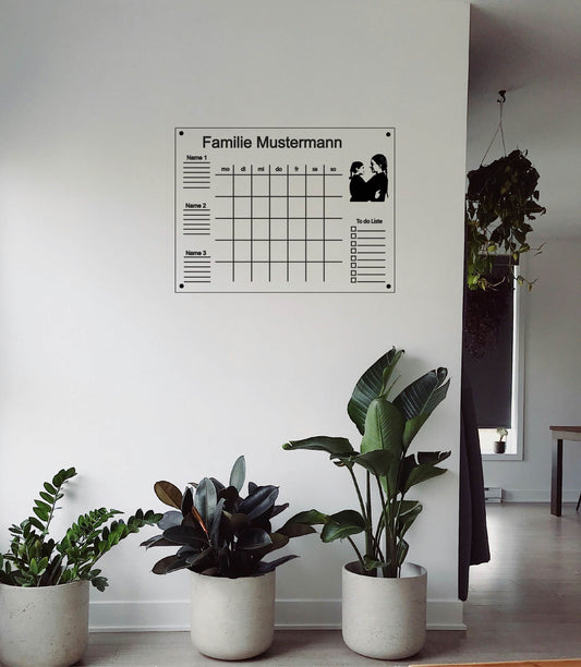 Familienkalender mit Bild 3 Personen