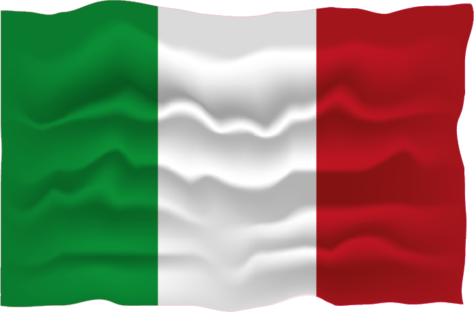 2X Autoflaggen Italien