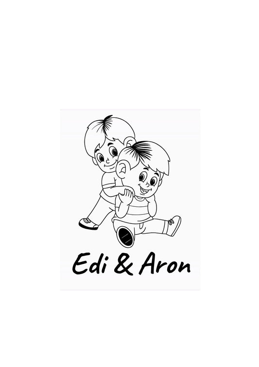 Personalisierter Tür-Aufkleber Brüder