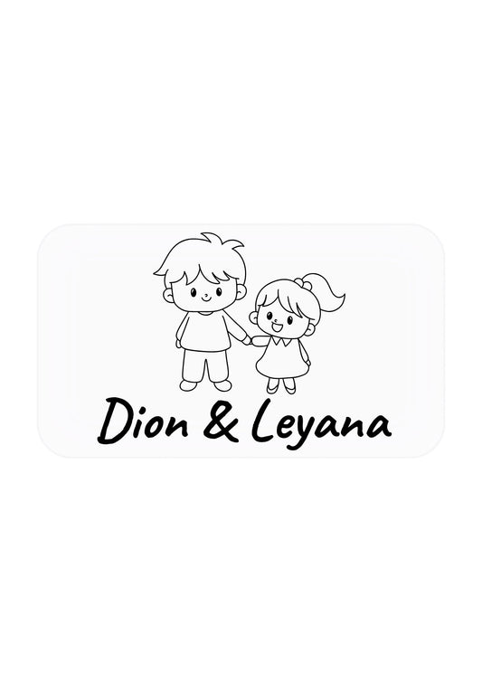 Personalisierter Türaufkleber Bruder & Schwester