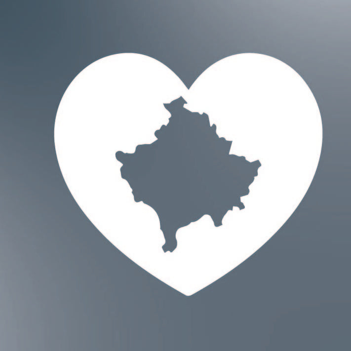 Aufkleber Kosovo in Herz