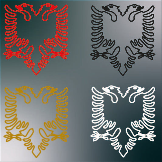 Aufkleber Umriss Albanische Flagge